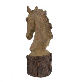Horse Head Carved Wood Effect