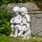 Jack & Jill Sitting Statue – antique stone effect