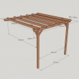 Lean to Garden Pergola - 2 Post