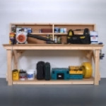 MDF Wooden Work Bench With Back Panel