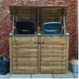 Morcott double wheelie bin storage unit