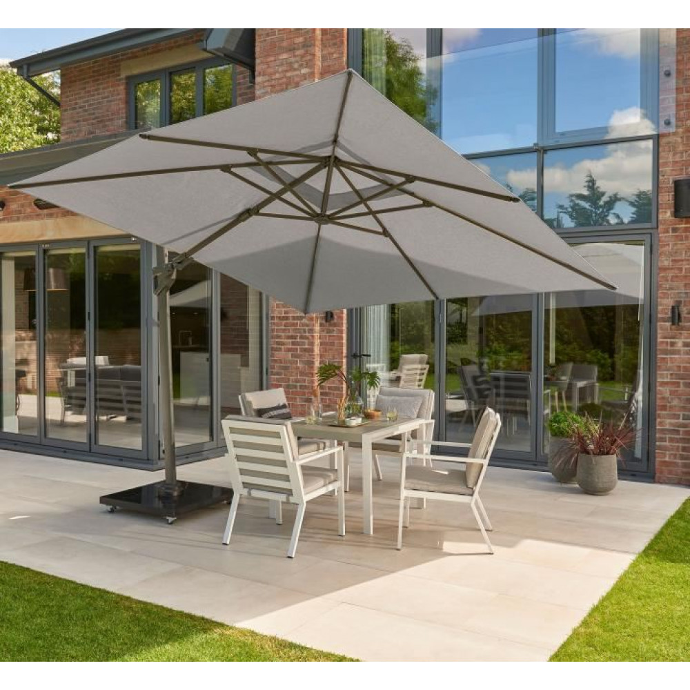 Norfolk 3m Kit Square Royce Ambassador Cantilever Parasol with 90kg Wheeled Base & Cover Offer