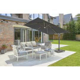 Norfolk 3m Kit Square Royce Ambassador Cantilever Parasol with 90kg Wheeled Base & Cover Offer