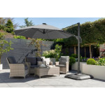 Norfolk Leisure 3m Round LED Cantilever Parasol & Base
