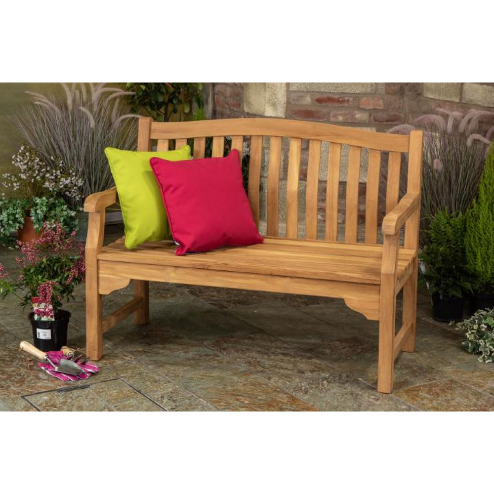 Norfolk Leisure Teak 4ft Kingsbury Hardwood 2 Seater Garden Bench