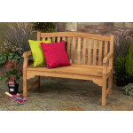 Norfolk Leisure Teak 4ft Kingsbury Hardwood 2 Seater Garden Bench