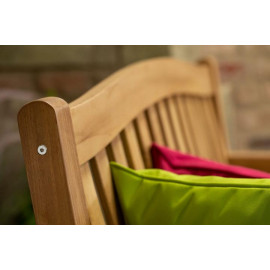 Norfolk Leisure Teak 4ft Kingsbury Hardwood 2 Seater Garden Bench