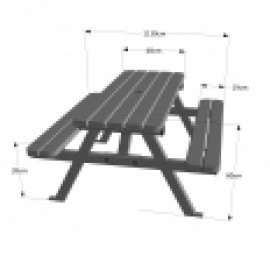 Oakham Junior Steel Bench 