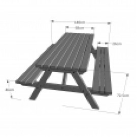 Oakham Steel Picnic Bench