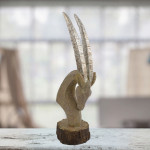 Oryx Head Carved Wood Effect