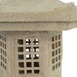 Pagoda On Pedestal 96cm Weathered Dark Stone Effect
