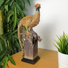 Pheasant Carved Wood Effect