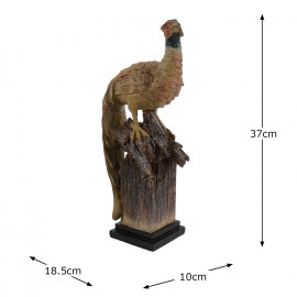 Pheasant Carved Wood Effect