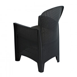 Roma Square Table with Sicily Chair in Anthracite