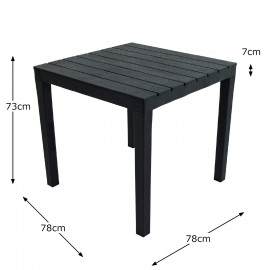 Roma Square Table with Siena Chair in Anthracite