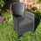 Roma Rectangular Table and Sicily Chairs in Anthracite