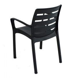 Roma Rectangular Table and Siena Chairs in Anthracite