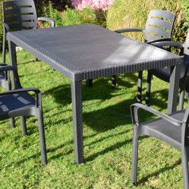 Salerno Rectangular Table in Anthracite