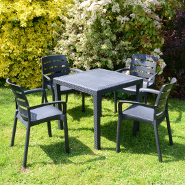 Salerno Square Table in Anthracite
