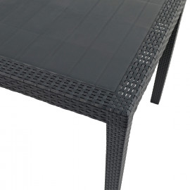 Salerno Square Table with Sicily Chairs in Anthracite
