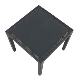 Salerno Square Table with Siena Chairs in Anthracite