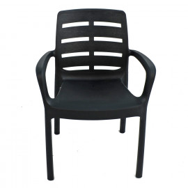 Salerno Square Table with Siena Chairs in Anthracite