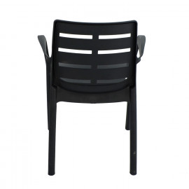 Salerno Square Table with Siena Chairs in Anthracite