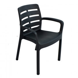 Salerno Table with Siena Chairs in Anthracite