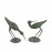 Sandpipers Pair Aluminium – dark verdigris