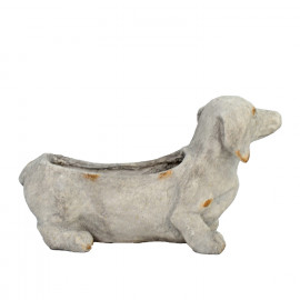 Sausage Dog Planter – weathered stone effect