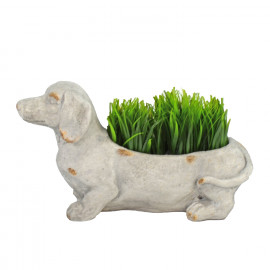 Sausage Dog Planter – weathered stone effect