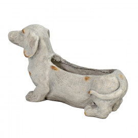 Sausage Dog Planter – weathered stone effect