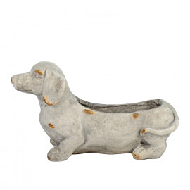 Sausage Dog Planter – weathered stone effect