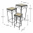 Set of 3 Tall Square Plant Stands – Brava