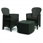 Sicily side table with 2 Sicily chairs