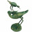 Sandpipers pair – gold verdigris