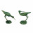 Sandpipers pair – gold verdigris