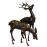 Small Deer pair – dark verdigris