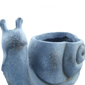 Snail Planter – blue iron effect