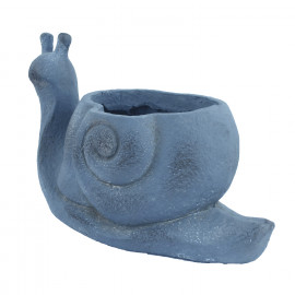 Snail Planter – blue iron effect
