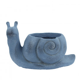 Snail Planter – blue iron effect