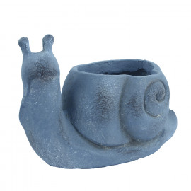 Snail Planter – blue iron effect