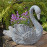Swan Planter – blue iron effect
