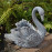Swan Planter – blue iron effect