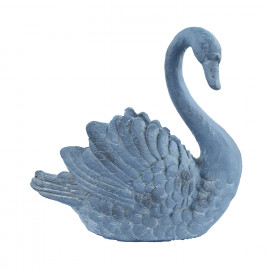 Swan Planter – blue iron effect