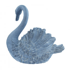Swan Planter – blue iron effect