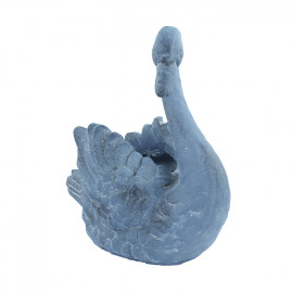 Swan Planter – blue iron effect