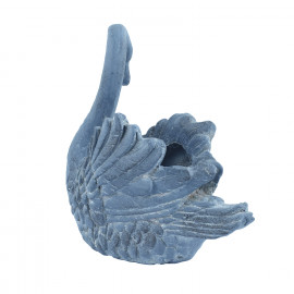 Swan Planter – blue iron effect