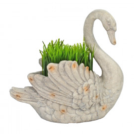 Swan Planter – weathered stone effect