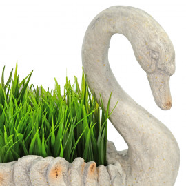 Swan Planter – weathered stone effect